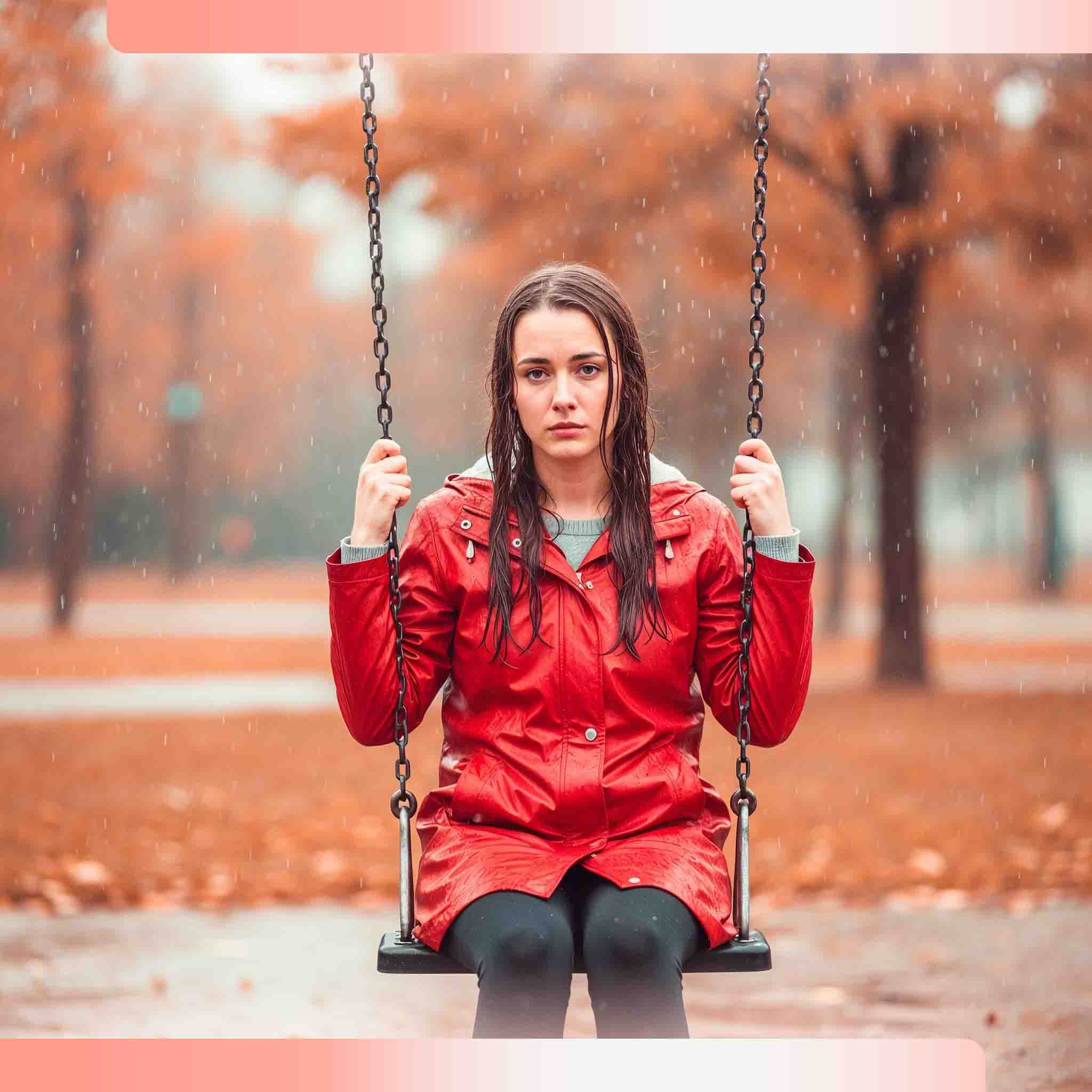 Ein junges Mädchen mit Kinderlähmung